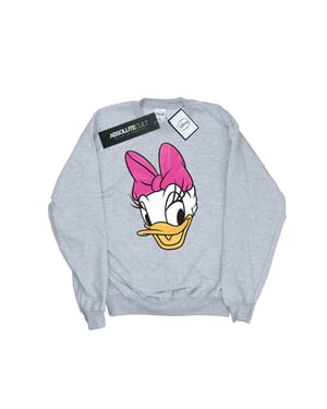 Disney Dames/Dames Daisy Eend Hoofd Geschilderd Sweatshirt (Heide Grijs)