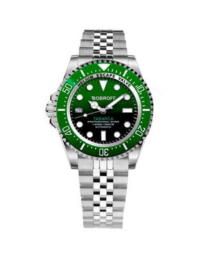 Bobroff Mens Watch  Automatic  silver green
