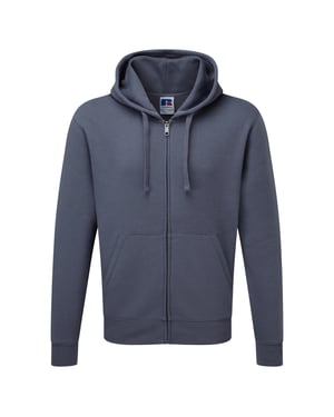 Russell Heren Authentieke Sweatshirt met volledige ritssluiting / Hoodie (Konvooi Grijs)