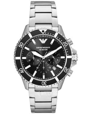 Emporio Armani Diver Heren Horloge Zilverkleurig AR11360