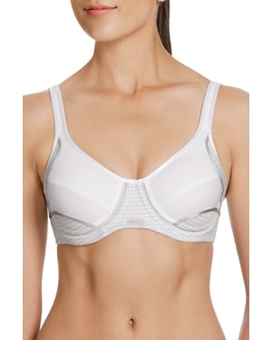 Electrify Mesh Wired Bra - White