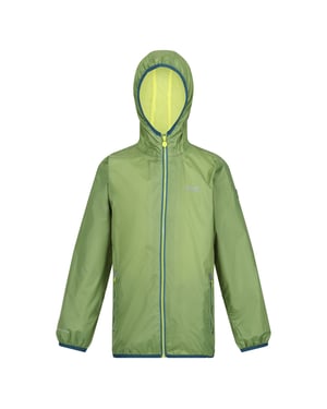 Regatta Groot Buitenshuis Kinderen/Kinderen Lever II Packaway Rain Jacket (Pikant groen)