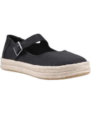 TOMS Carolina Mary Jane Polyester Women's Black Espadrilles