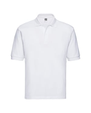 Russell Klassisk polotröja i polycotton för herrar (Vit)