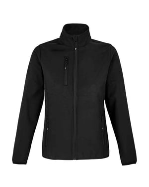 SOLS Dames/Dames Falcon Softshell gerecyclede Soft Shell jas (Zwart)