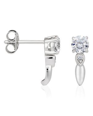 Orphelia Dames 925 Sterling Zilveren Stud Oorbellen - Zilver ZO-5110