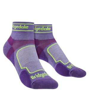 Bridgedale - Dames Hardloop Ultralichte Sport Lage Sokken - Paars