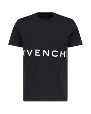 Oversized zwart T-shirt met Givenchy-geborduurd logo