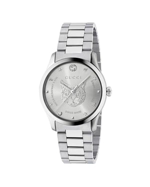 Gucci YA1264095 G-Timeless Zilveren Wijzerplaat Unisex horloge