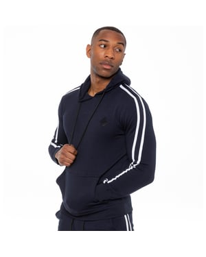 Mens Pullover Striped Hoodie