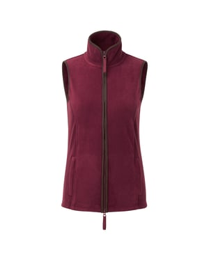Premier Kvinnor/Damer Artisan Fleece Gilet (Bourgogne/brun)
