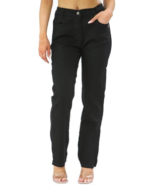 MYT Womens Side Elastic Waist Jeans in Black