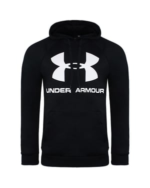 Under Armour Lange Mouw Zwarte Pullover Heren Rival Fleece Hoodie 1345628 001