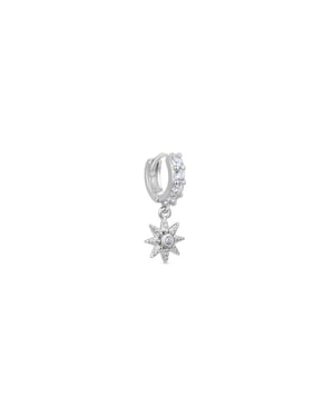 Luxenter 925 Sterling Silver Piercing med Rhodiumpläterad Briljant Zirkonia - Kaiwise