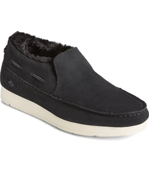 Sperry Moc-Sider Female Slip On Ladies Shoes BLACK