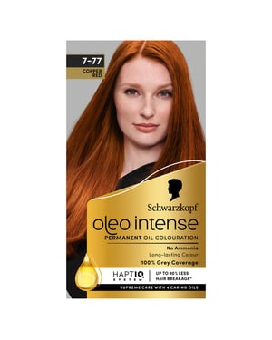 Oleo Intense Permanent Oil Colour Hair Dye, - 7-77 Red Ginger