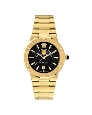 Versace Greca Logo Moonphase Women's Gold Watch VE7G00323