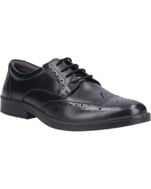 Hush Puppies Nolan Leather Men's Black Brogues Shoes
