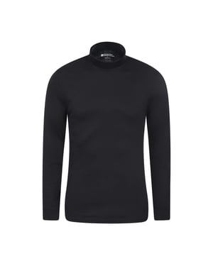 Mountain Warehouse Heren Meribel Schildpad Hals Base Layer Top (Zwart)