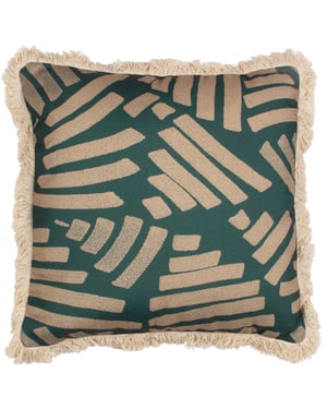 Paoletti Oromo Geometric Fringed Cushion Cover