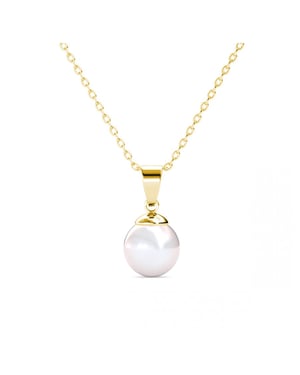 Volle Maan Parel Ketting en Hanger - Imitatie Parel