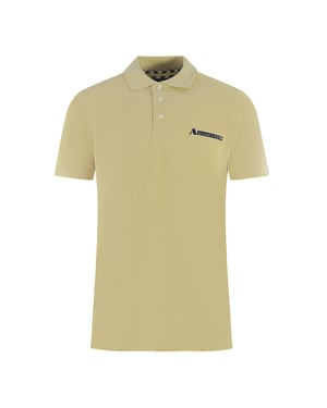 Aquascutum Boxed Logo Beige Polo Shirt