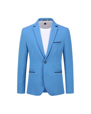 Kostymkavaj för män Slim Fit Coat Business Daily Blazer Sky Blue