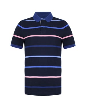 Eden Park Paris Gestreept Heren Navy Poloshirt