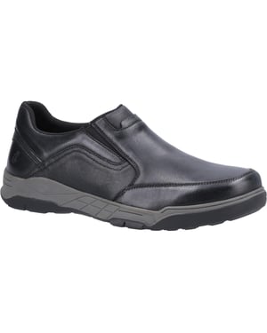 Hush Puppies Leren herenschoenen Fletcher (Zwart)