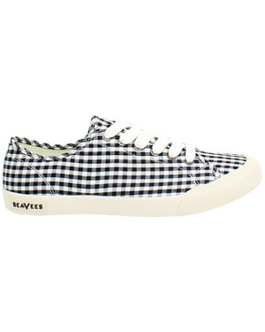 Seavees Monterey Americana Dames Zwart/Wit Plimsolls