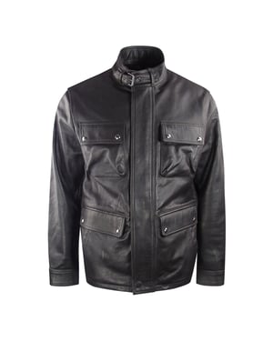 Belstaff Dark Brown Grant Leather Jacket
