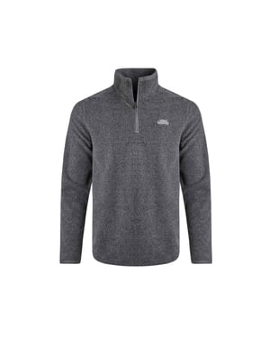 Weird Fish Heren Errill Textured Eco Friendly Quarter Zip Fleece Top (Vorstgrijs)