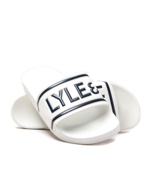 Lyle & Scott Wallace II witte slippers