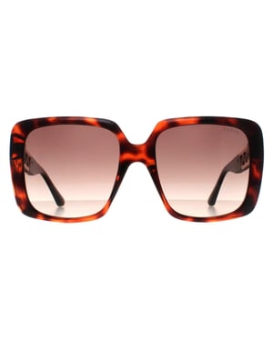 Guess Square Womens Dark Havana Brown Gradient GU7689
