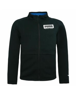 Puma Graphic Logo Långärmad Zip Up Svart Träningsjacka för herrar 853567 01