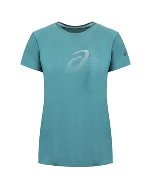 Asics Logo Womens Teal T-Shirt