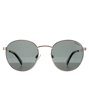 Polaroid Rond Unisex Groen Goud Groen Gepolariseerd PLD 2053/S