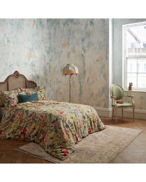 EW by Edinburgh Weavers Morton Floral Premium Cotton Sateen Duvet Cover Set