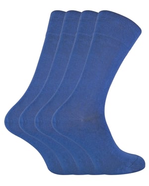 Set van 4 zachte, ademende herensokken van bamboe - Denim