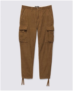 VANS Men’s Service Cargo Cord Loose Tapered Pants in Coffee Liqueur