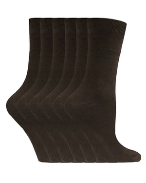 Sock Snob - 6 par enfärgade bomullsstrumpor för damer