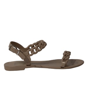 Givenchy Geléplatta kedjesandaler i beige plast