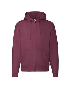 Fruit of the Loom Unisex Adult Premium Full Zip Hoodie (Bourgondië)