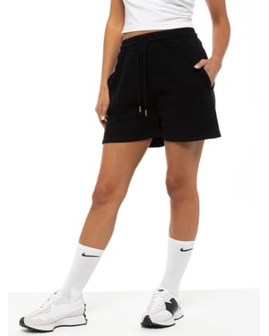 Enzo Womens Sweat Shorts - Black