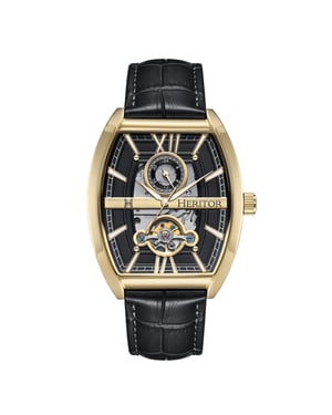 Heritor Automatische Masterson Semi-Skelet Veelzijdige Leren Band Horloge