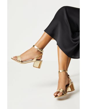 Wide Fit Tommi Barely There Mid Block Heel Sandals