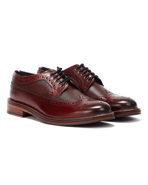 Ben Sherman Archie Brogue herenschoenen bordeauxrood