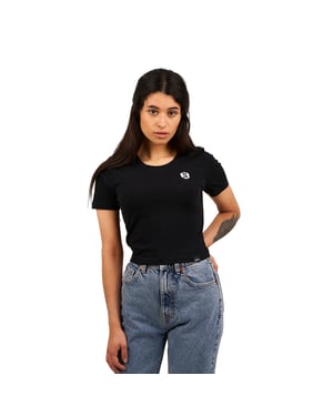 Basic short sleeve T-shirt with round neck BY042 woman