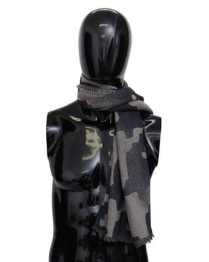 Missoni Men's Veelkleurige Wol Camouflage Unisex Wrap Sjaal