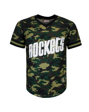 Mitchell & Ness NBA Houston Rockets Camo Mesh T-shirt för herrar